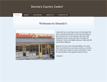 Tablet Screenshot of donniescountrycookin.com